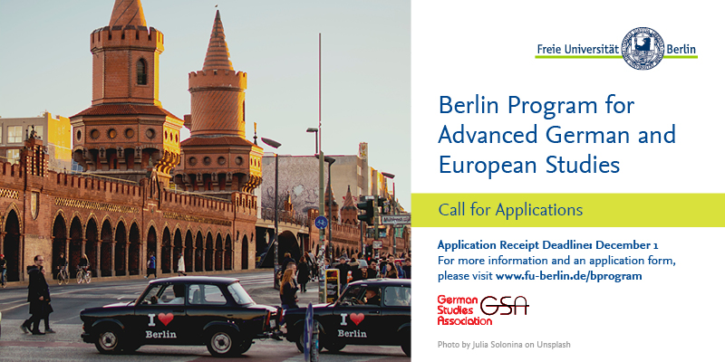 Featured image for the post: Berlin Program for Advanced German and European Studies – Fellowship Competition